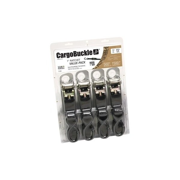Boatbuckle Strap-Ratchet 15Ft X 1In, No F12636, PK4 F12636 - main